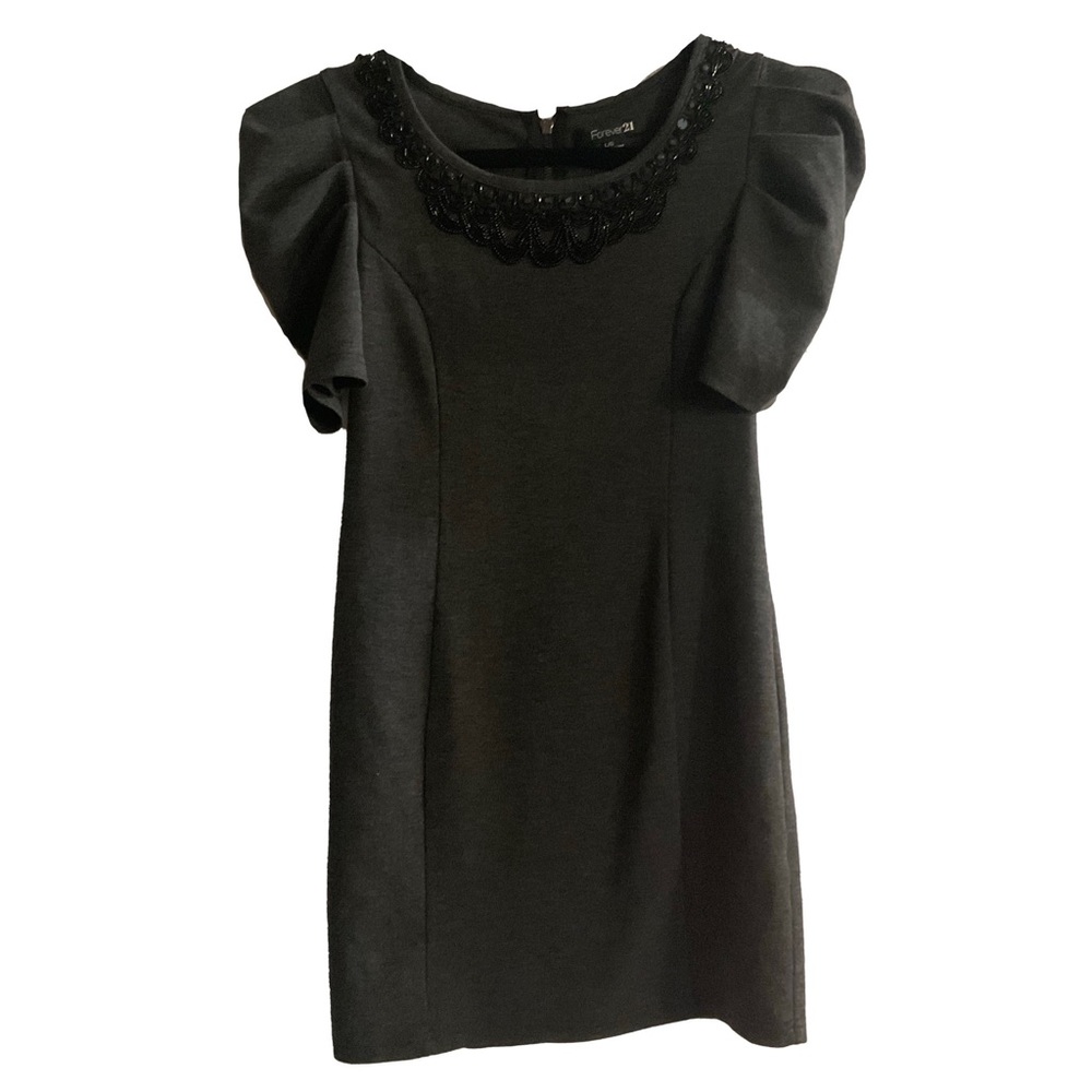 Forever 21 Beaded Gray Dress